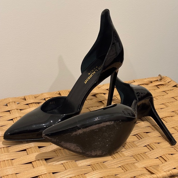 Saint Laurent Patent Leather d’Orsay Pumps – Black – Size 38.5 - Picture 9 of 9